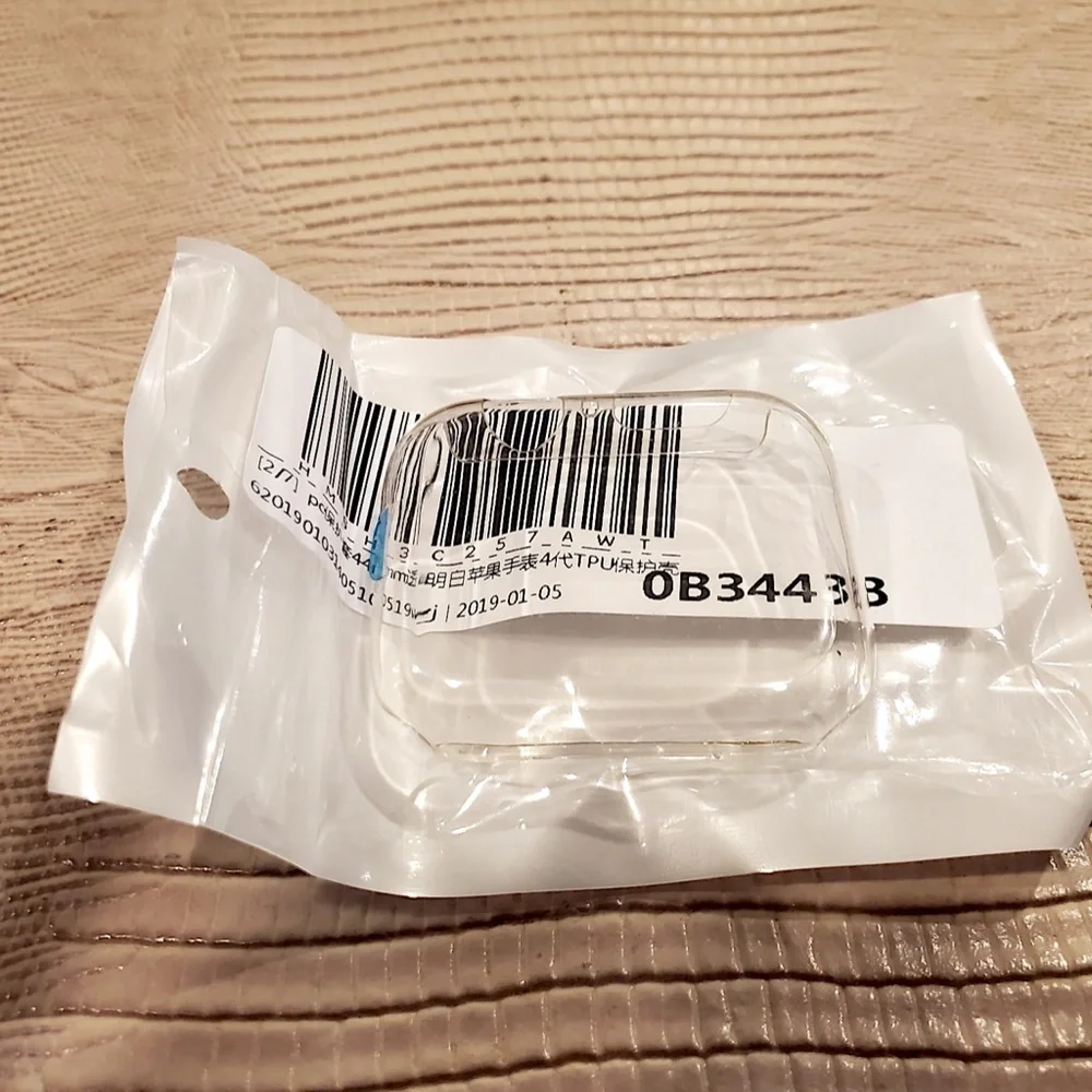 New Quality Flexible Clear Apple Series 4/5/6 Bumper Case + Screen Cover 44mm